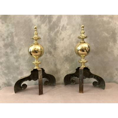 Important vintage brass tracks 19 th Dutch model