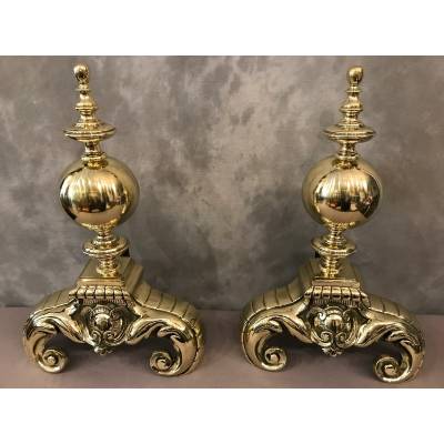 Important vintage brass tracks 19 th Dutch model