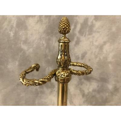 Ravant door umbrellas, chimney servant alone in vintage brass 19 th