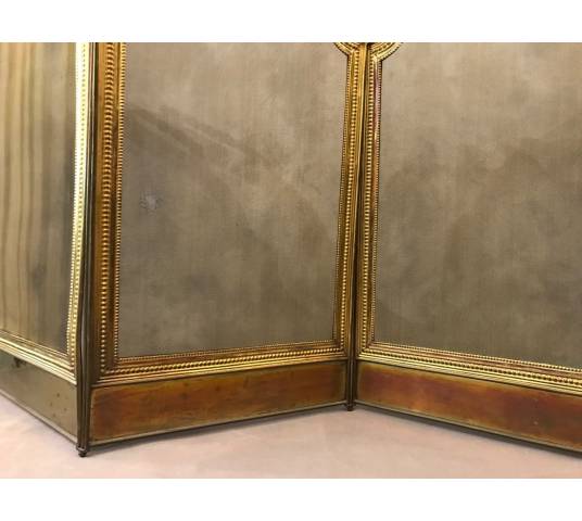 Pare fireplace antique gilded brass brass 19 th