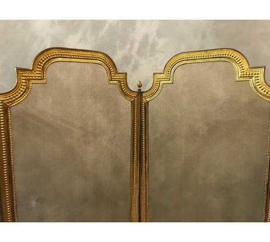 Pare fireplace antique gilded brass brass 19 th