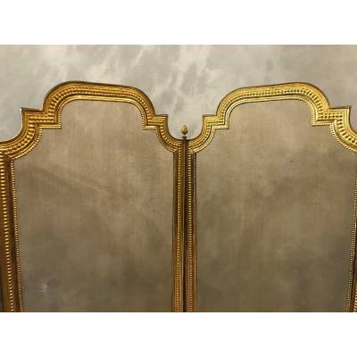 Pare fireplace antique gilded brass brass 19 th