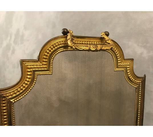 Pare fireplace antique gilded brass brass 19 th