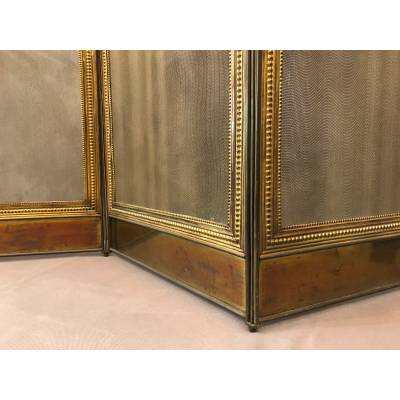 Pare fireplace antique gilded brass brass 19 th