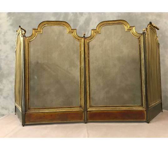 Pare fireplace antique gilded brass brass 19 th