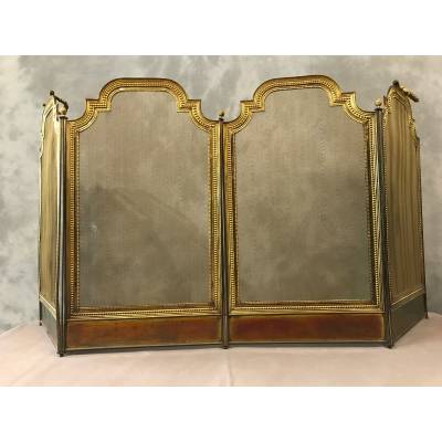 Pare fireplace antique gilded brass brass 19 th