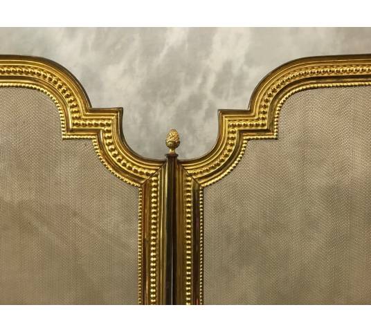 Pare fireplace antique gilded brass brass 19 th