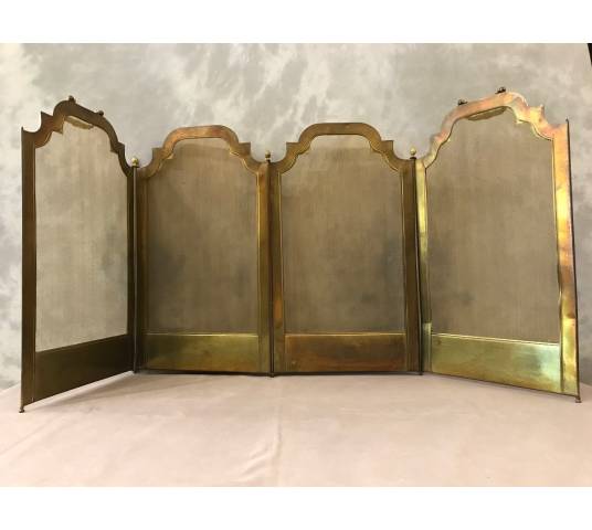 Pare fireplace antique gilded brass brass 19 th