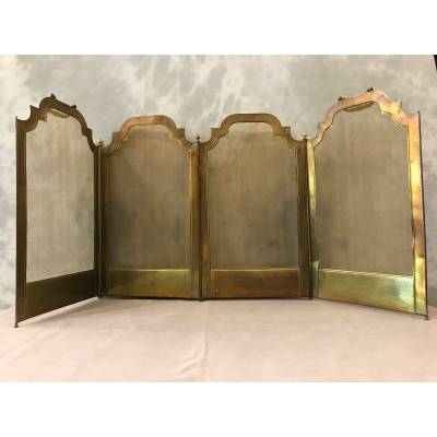 Pare fireplace antique gilded brass brass 19 th