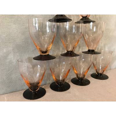 ensemble de 6 verres Art Déco  vers 1940