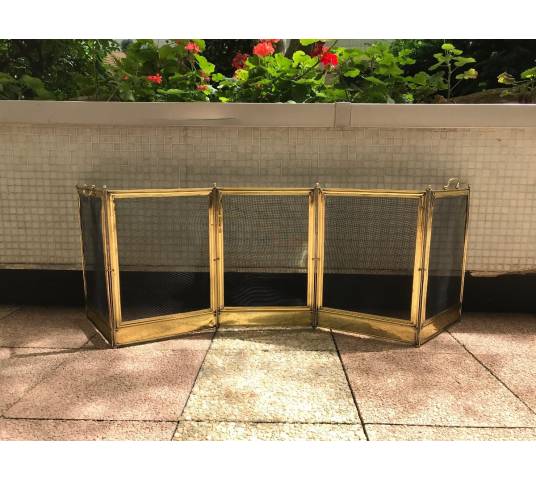 Pare antique brass fireplace 19 th Charles X