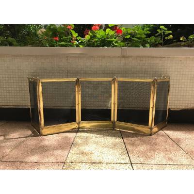 Pare antique brass fireplace 19 th Charles X