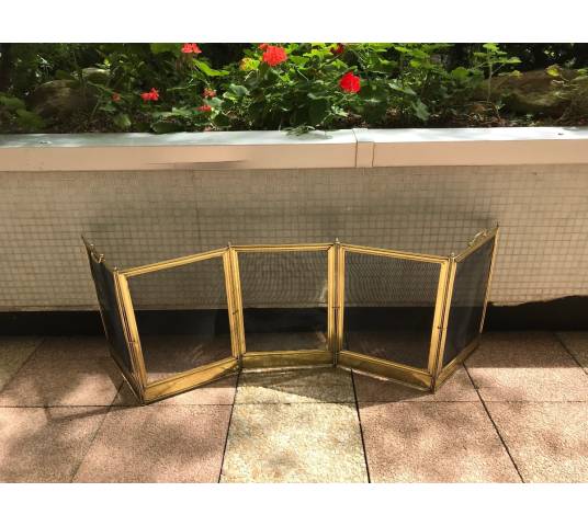 Pare antique brass fireplace 19 th Charles X