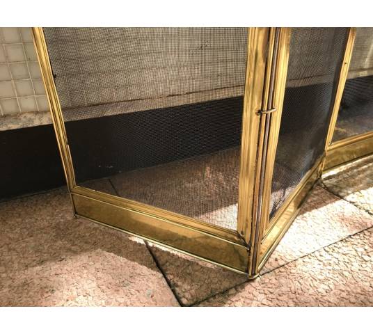 Pare antique brass fireplace 19 th Charles X