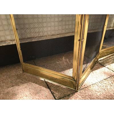 Pare antique brass fireplace 19 th Charles X