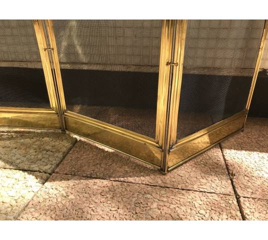 Pare antique brass fireplace 19 th Charles X