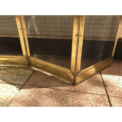 Pare antique brass fireplace 19 th Charles X