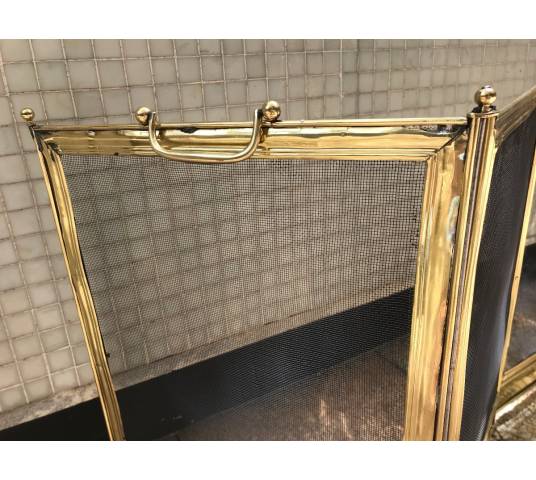 Pare antique brass fireplace 19 th Charles X