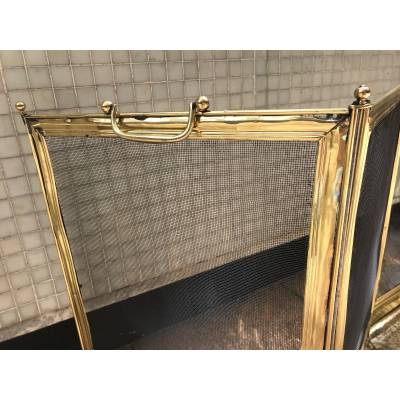 Pare antique brass fireplace 19 th Charles X