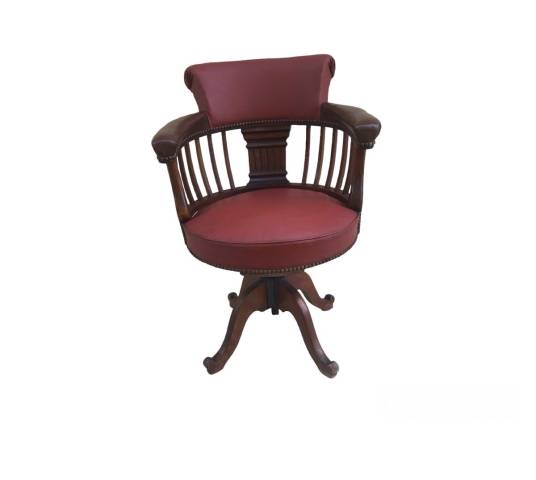 Fauteuil de bureau tournant américain vers 1900