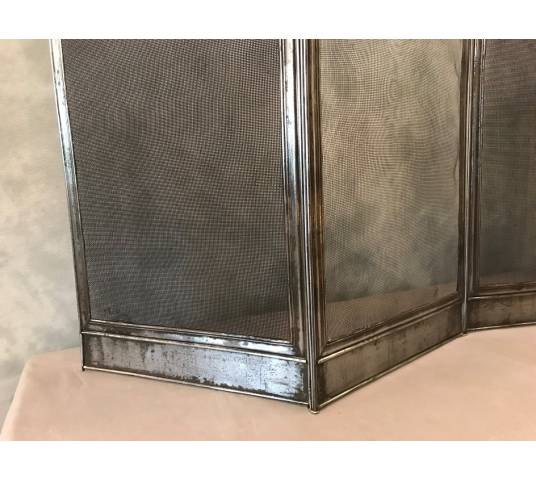 Pare fireplace old in polished iron and epoch 19 th