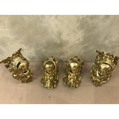 Head receptacle of period bronze billiard balls 19 th