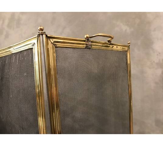 Pare antique brass fireplace 19 th Charles X