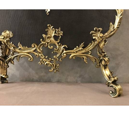 Pare fire of fireplace screen old bronze of epoch 19 th