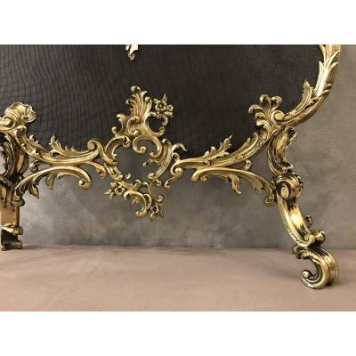 Pare fire of fireplace screen old bronze of epoch 19 th