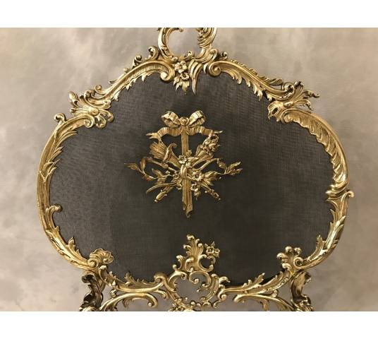 Pare fire of fireplace screen old bronze of epoch 19 th