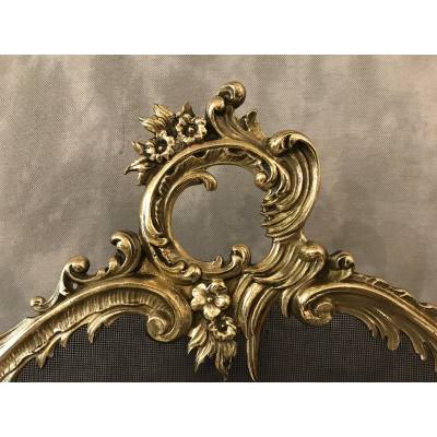 Pare fire of fireplace screen old bronze of epoch 19 th