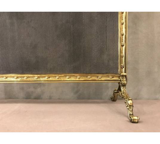 Pare fire screen of brass chimney and bronze epoch 19 th