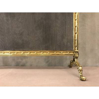 Pare fire screen of brass chimney and bronze epoch 19 th