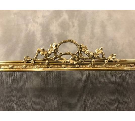 Pare fire screen of brass chimney and bronze epoch 19 th