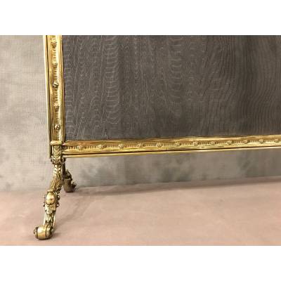 Pare fire screen of brass chimney and bronze epoch 19 th