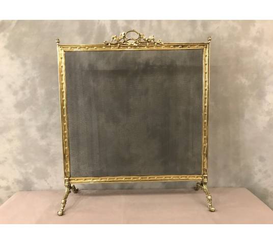 Pare fire screen of brass chimney and bronze epoch 19 th