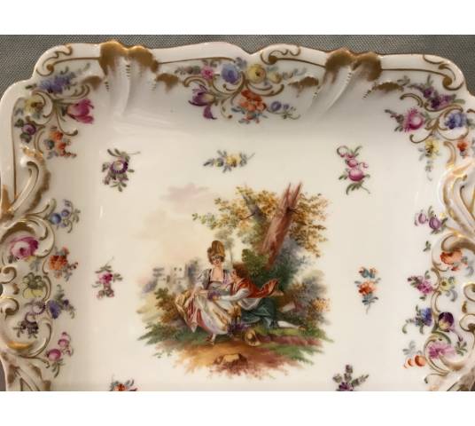 Plat à cupteaux en porcelain Anglaise d' epoch 19 ème " Derby "