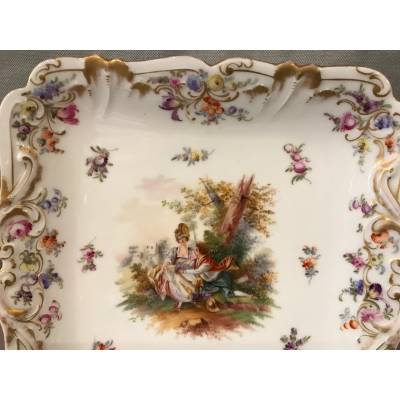 Plat à cupteaux en porcelain Anglaise d' epoch 19 ème " Derby "