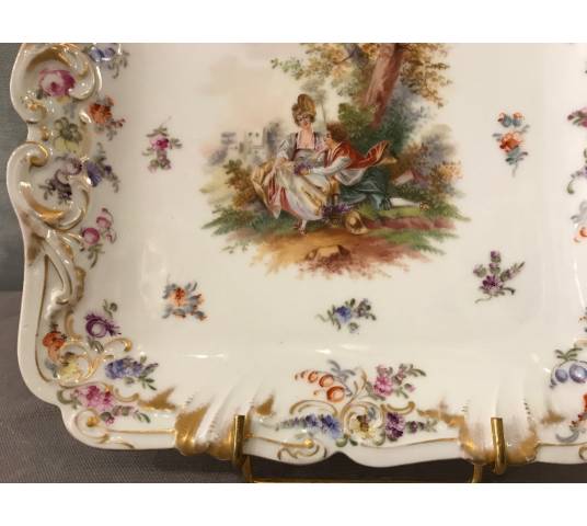 Plat à cupteaux en porcelain Anglaise d' epoch 19 ème " Derby "