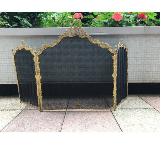 Beau firewall de fireplace en bronze gilt of epoch 19 th