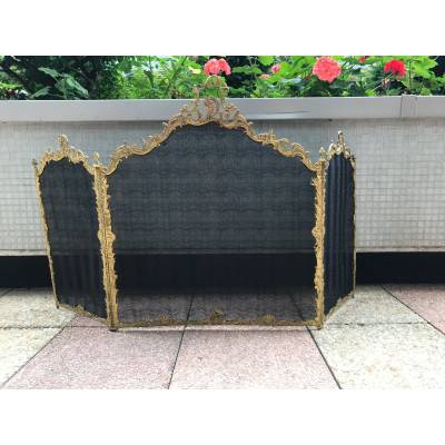 Beau firewall de fireplace en bronze gilt of epoch 19 th