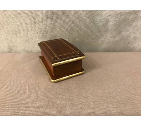 Small mahogany stamp box from the 19th century