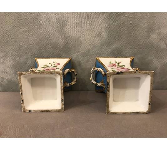 Pair of porcelain vases from Old Paris from the 19th century