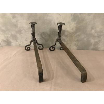 Pair of old wrought iron caterpillars from the 18th century