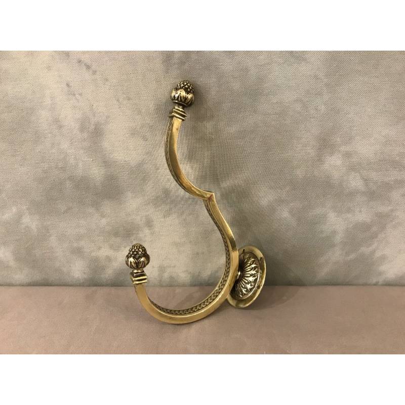 Beautiful and large bronze coat rack in Louis XVI style from the 19th century