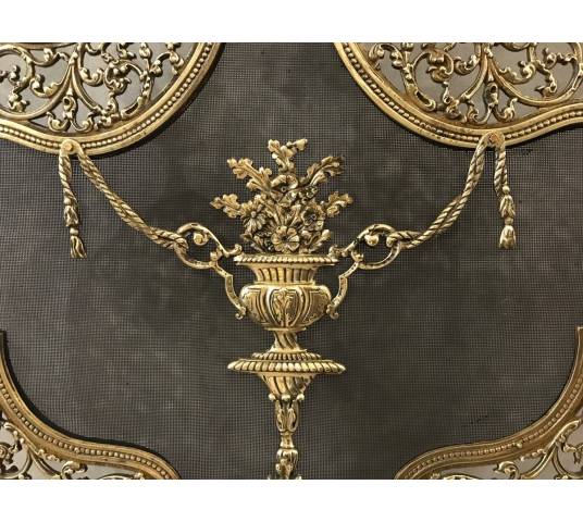 Beautiful firewall, bronze fireplace screen from the 19th century