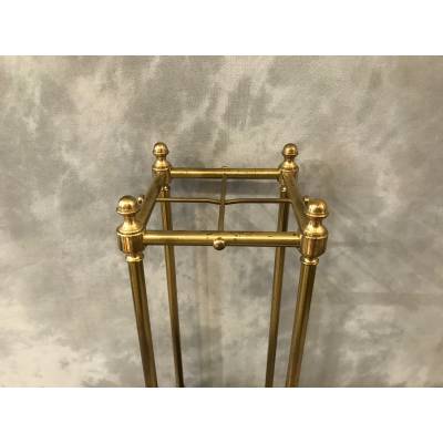 Old brass umbrella stand from the 19th century