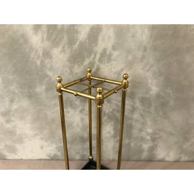 Old brass umbrella stand from the 19th century