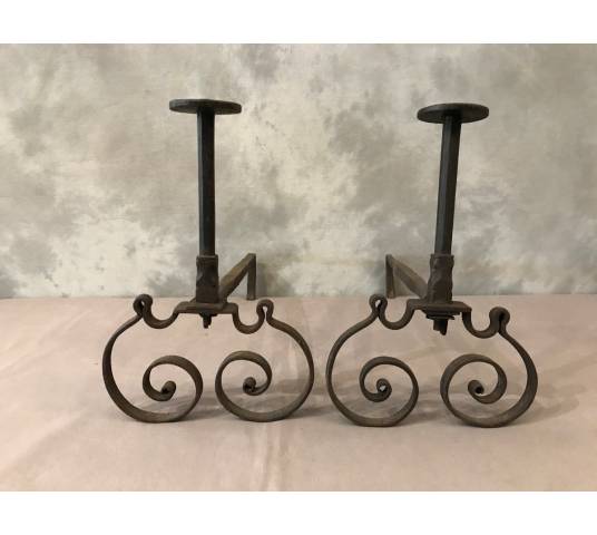 Pair of wrought iron tracks from the 18th century