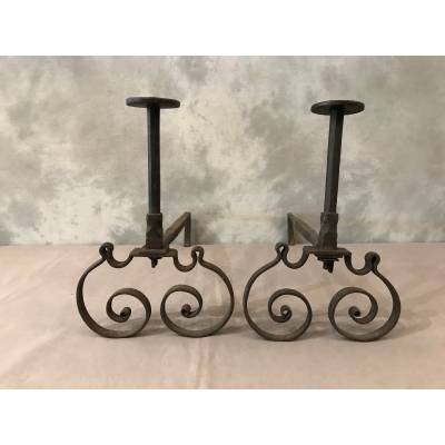 Pair of wrought iron tracks from the 18th century